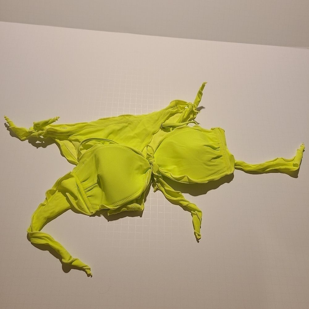 Power flower Swimwear, size 4, neon green